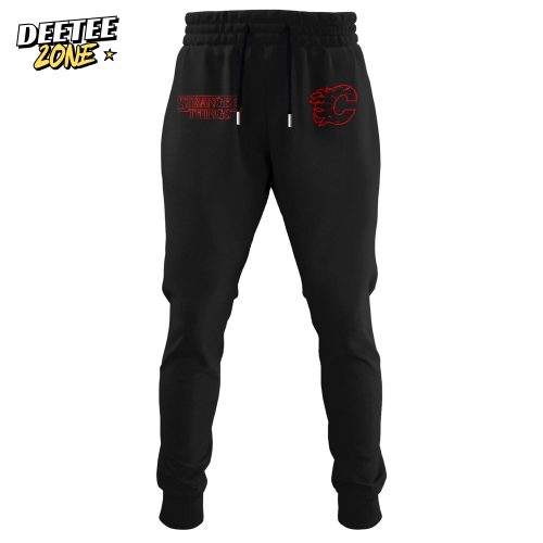 Calgary Flames x Stranger Things Jersey with a bold red–black design