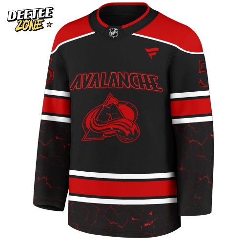 Colorado Avalanche x Stranger Things Jersey with a bold red–black design