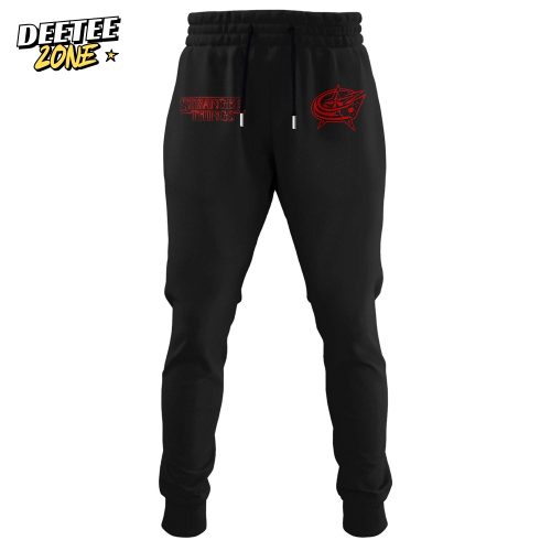 Columbus Blue Jackets x Stranger Things Jersey with a bold red–black design