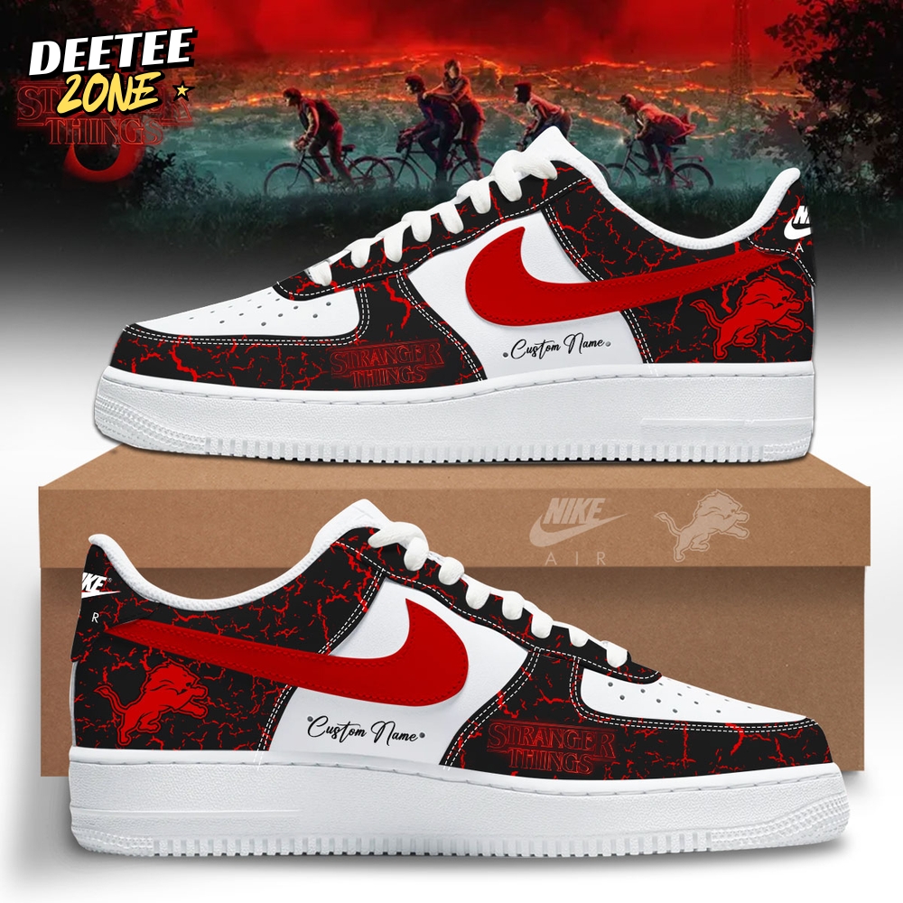 Detroit Lions NFL x Stranger Things AF1 Shoes Detroit Lions NFL x Stranger Things AF1 Shoes