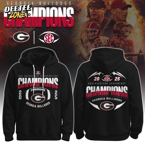 Georgia Football x Sec Champions 2025 Hoodie Limited Edition