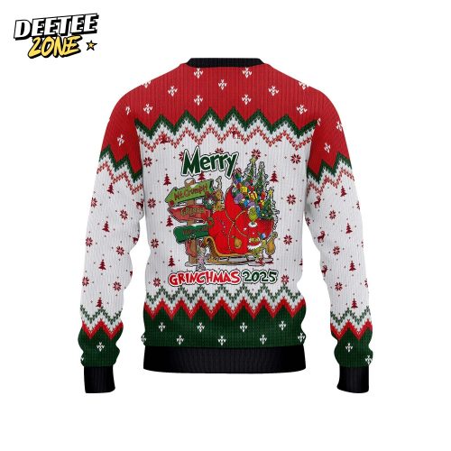 Gleammerch The Grinch x Christmas Personalized Ugly Sweater For Fans