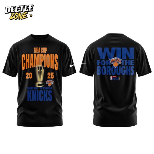 Jordan Brand Black New York Knicks 2025 NBA Cup Champions Limited Edition Tshirt | Jogger | Cap