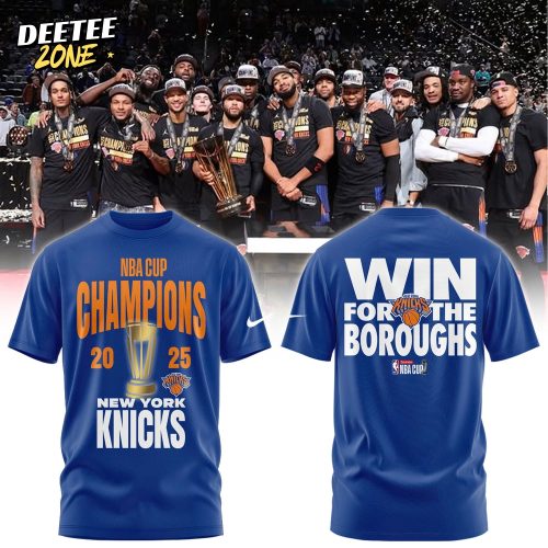 Jordan Brand Black New York Knicks 2025 NBA Cup Champions Limited Edition Tshirt | Jogger | Cap v2