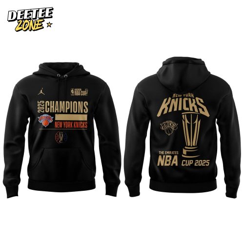 Jordan Brand Black New York Knicks 2025 NBA Cup Champions Locker Room Limited Edition Hoodie | Jogger | Cap
