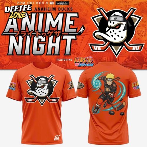 Limited Edition Anaheim Ducks ” Anime Night ” Naruto Shippuden T-shirt