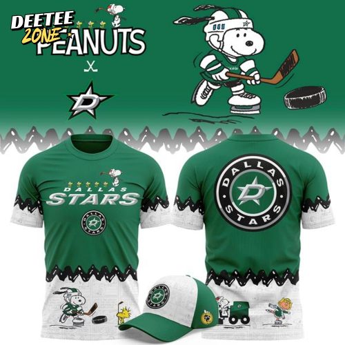 Limited Edition Dallas Stars ” Peanuts Night ” 2025 T-shirt