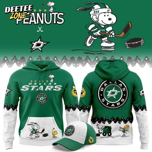 Limited Edition Dallas Stars ” Peanuts Night ” Snoopy Hoodie