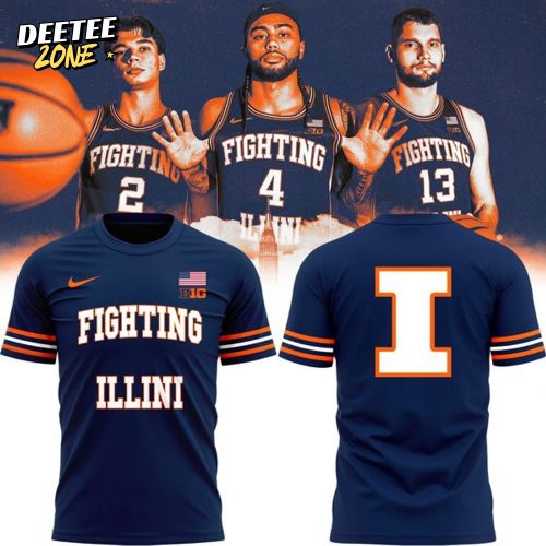 Limited Edition Illinois Men’s Basketball Navy Blue Tshirt