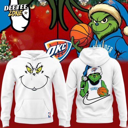 Limited Edition Oklahoma City Thunder x Grinch White Hoodie