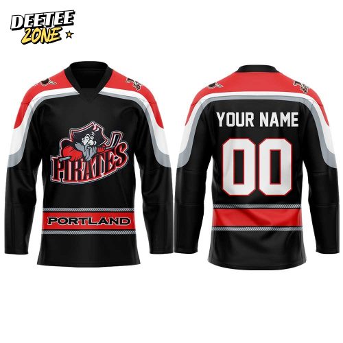 M Mariners Portland Pirates Night Combo Black Hockey Jersey Custom Name, Number