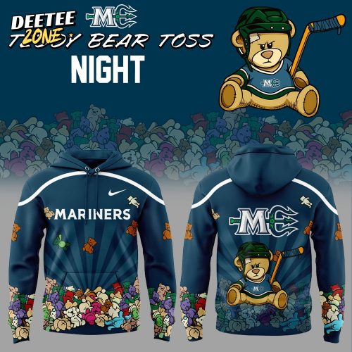 M Mariners Teddy Bear Toss Night 2025 Combo Hoodie