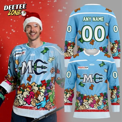 M.Mariners Our Teddy Bear Toss Game 2025 Combo Hockey Jersey Custom Name, Number For Fans
