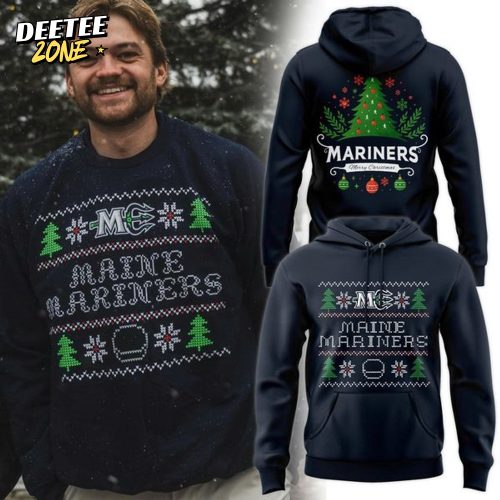Maine Mariners 2025 Merry Christmas Hoodie