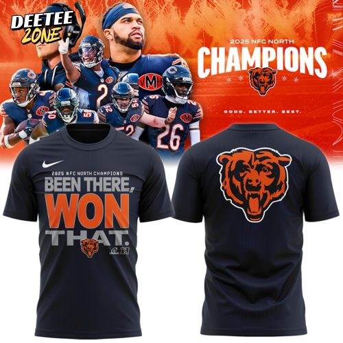 Men’s Nike Navy Chiago Bears 2025 NFC North Champions T-shirt