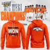 Men’s Nike Orange Denver Broncos 2025 AFC West champions Special Hoodie