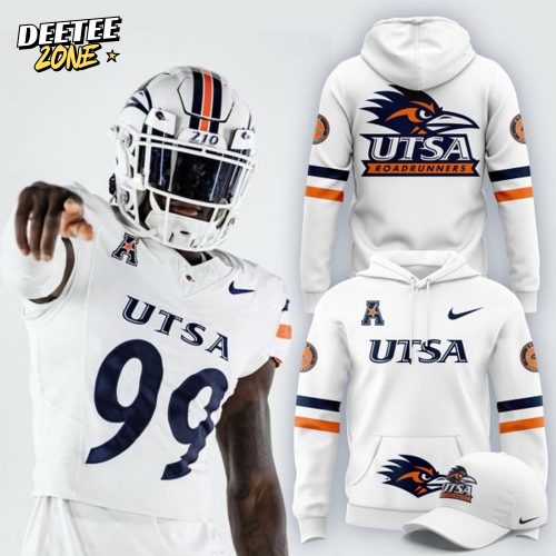 Men’s Nike White UTSA Roadrunners football 2025 Hoodie