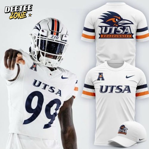 Men’s Nike White UTSA Roadrunners football 2025 T-shirt