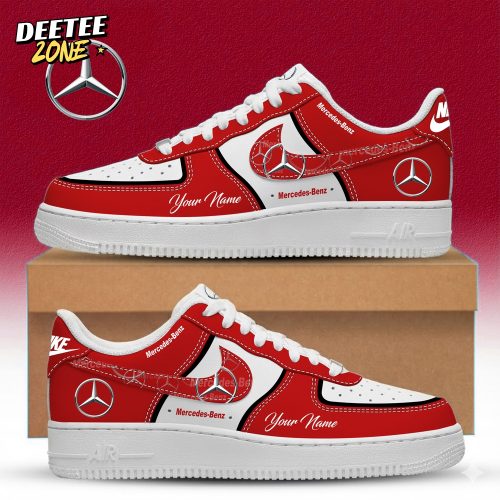 Mercedes Custom Name Multicolor Fashion Casual AF1 Sneakers – Red