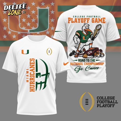 Miami Hurricanes | Premium NCAA College Football Playoff Game 3D Shirt NY