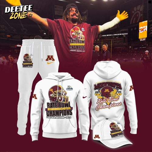 Minnesota Golden Gophers 2025 Rate Bowl Champions Limited Edition Hoodie