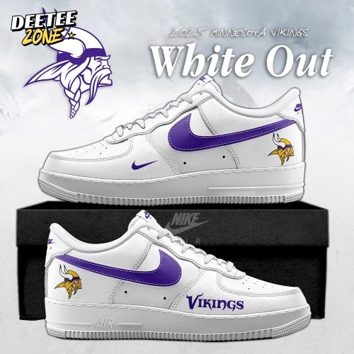 Minnesota Vikings White Out 2025 Special Edition AF1 Sneakers