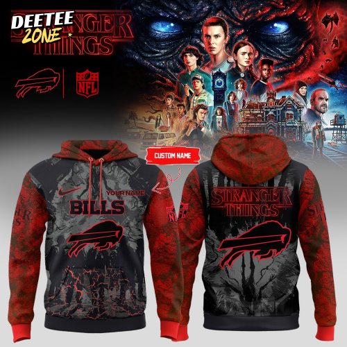 NFL x Stranger Things Hoodie – All Teams Edition (Custom Name)