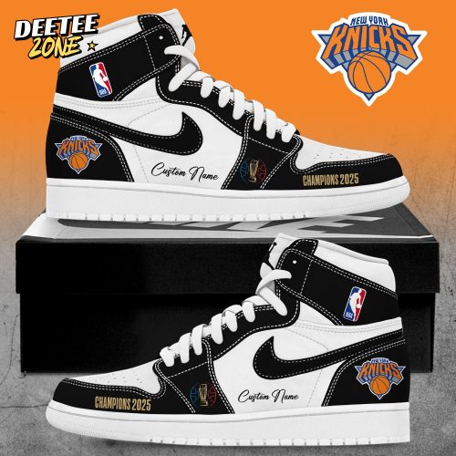NY Knicks Emirates NBA Cup 2025 Champions Black Custom Name Shoes JD