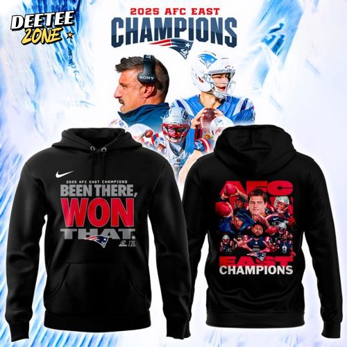New England Patriots 2025 AFC East Division Champions “Been There Won That” Hoodie – Black v2