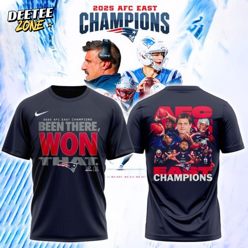 New England Patriots 2025 AFC East Division Champions “Been There Won That” T-Shirt – Navy v2