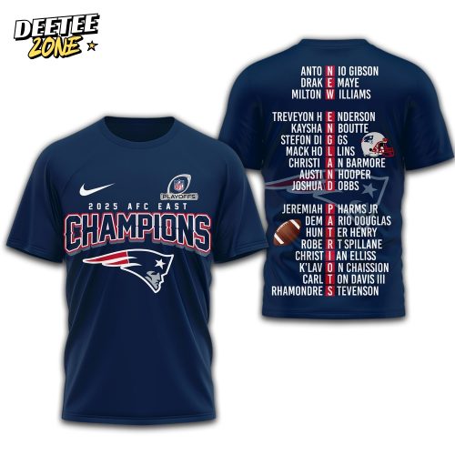 New England Patriots | Premium NFL 2025 AFC East Champions 3D Shirt TD