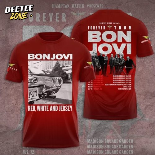New Limitted Edition Bon Jovi Tour 2026 3D T-Shirt