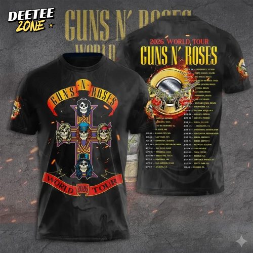 New Limitted Edition GNR TOUR 2026 3D T-Shirt