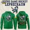 Notre Dame Fighting Irish Under Armour Hockey Leprechaun Rival Fleece Hoodie (White)