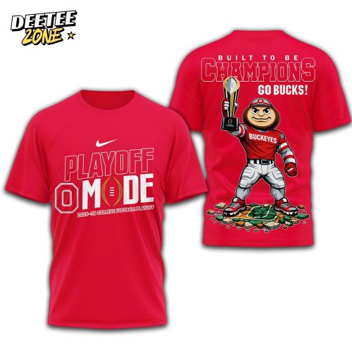 Ohio State Buckeyes | Premium NCAA Built to Be Champions 3D T-Shirt