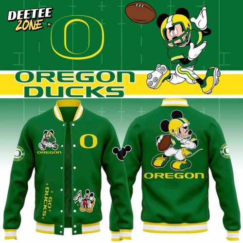 Oregon Ducks x Mickey Mouse Varsity Jacket