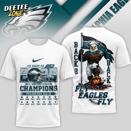 Philadelphia Eagles | Premium NFL 2025 NFC East Champions 3D Shirt TD