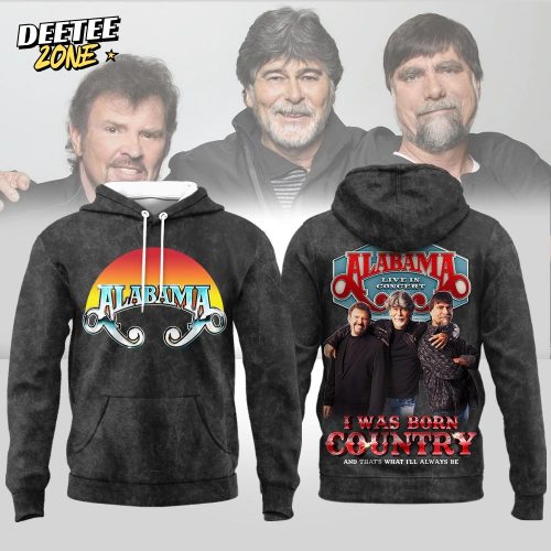 Premium Alabama I was born Country 3D Hoodie