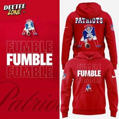 Red New England Patriots Team Authentic Logo Hoodie