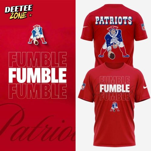 Red New England Patriots Team Authentic Logo T-Shirt