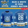 Roanoke Rail Yard Dawgs White 10 Year Hockey Jersey