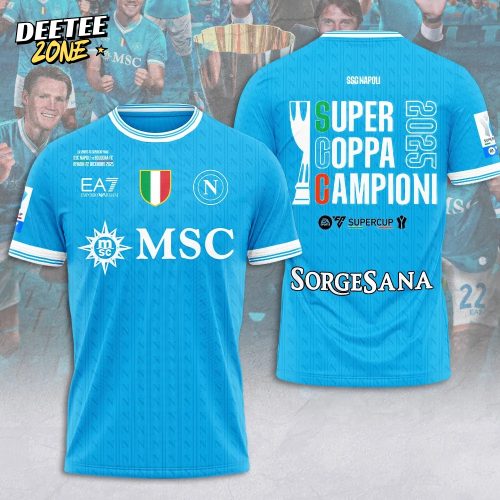 S.S.C. Napoli 2025 Italian Super Cup Champions Limited Edition Shirt