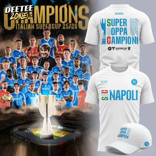 SSC Napoli 2025 Supercoppa Tshirt