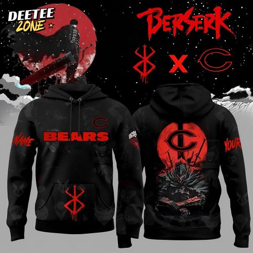Special Edition Chicago Bears x Berserk-3D Unisex Hoodie