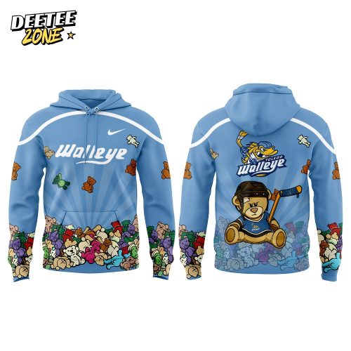 T Walleye Teddy Bear Toss Night 2025 Combo Hoodie