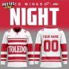 T Walleye The Flintstone Night Hockey Jersey Custom Name, Number