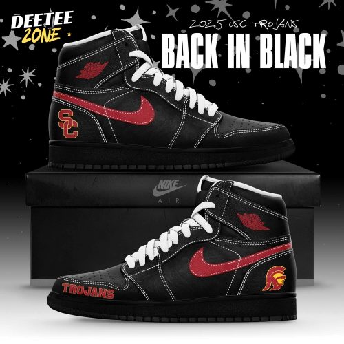 USC Trojans Back In Black 2025 Special Edition AJ1 Sneakers
