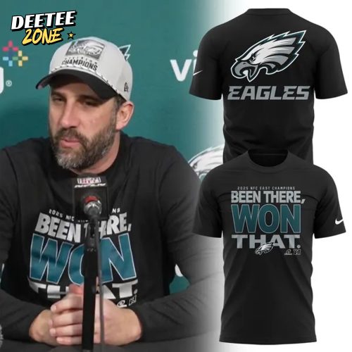 Unisex Nike Black Philadelphia Eagles 2025 NFC East Division Champions T-Shirt