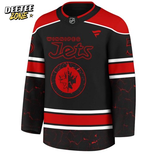 Winnipeg Jets x Stranger Things Jersey with a bold red–black design