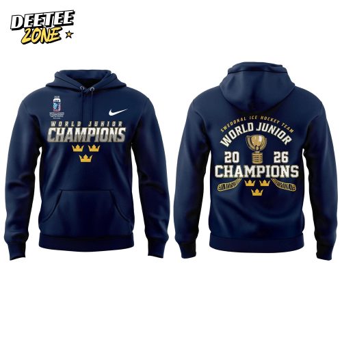 2026 IIHF World Junior Champions Sweden National Ice Hockey Team Hoodie | Jogger | Cap